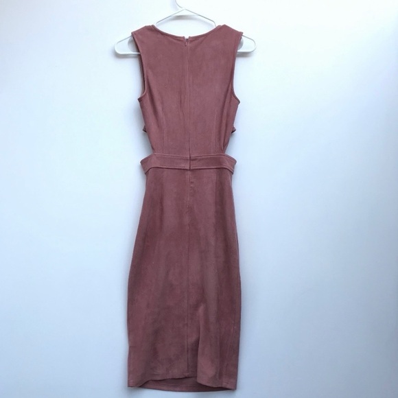 Missguided Dusty Pink Cutout Midi Dress – Bodycon, Date Night / Event Dress - Picture 7 of 7